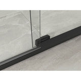 Elate Sliding shower door, 75-1/2'' H x 56-1/4 - 59-5/8'' W, with heavy 5/16'' thick Crystal Clear glass with rectangular grille pattern