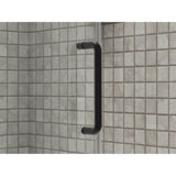 Elate Sliding bath door, 56-3/4'' H x 56-1/4 - 59-5/8'' W, with 1/4'' thick Frosted glass with rectangular grille pattern