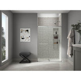 Elate Sliding shower door, 70-1/2'' H x 44-1/4 - 47-5/8'' W, with 1/4'' thick Crystal Clear glass
