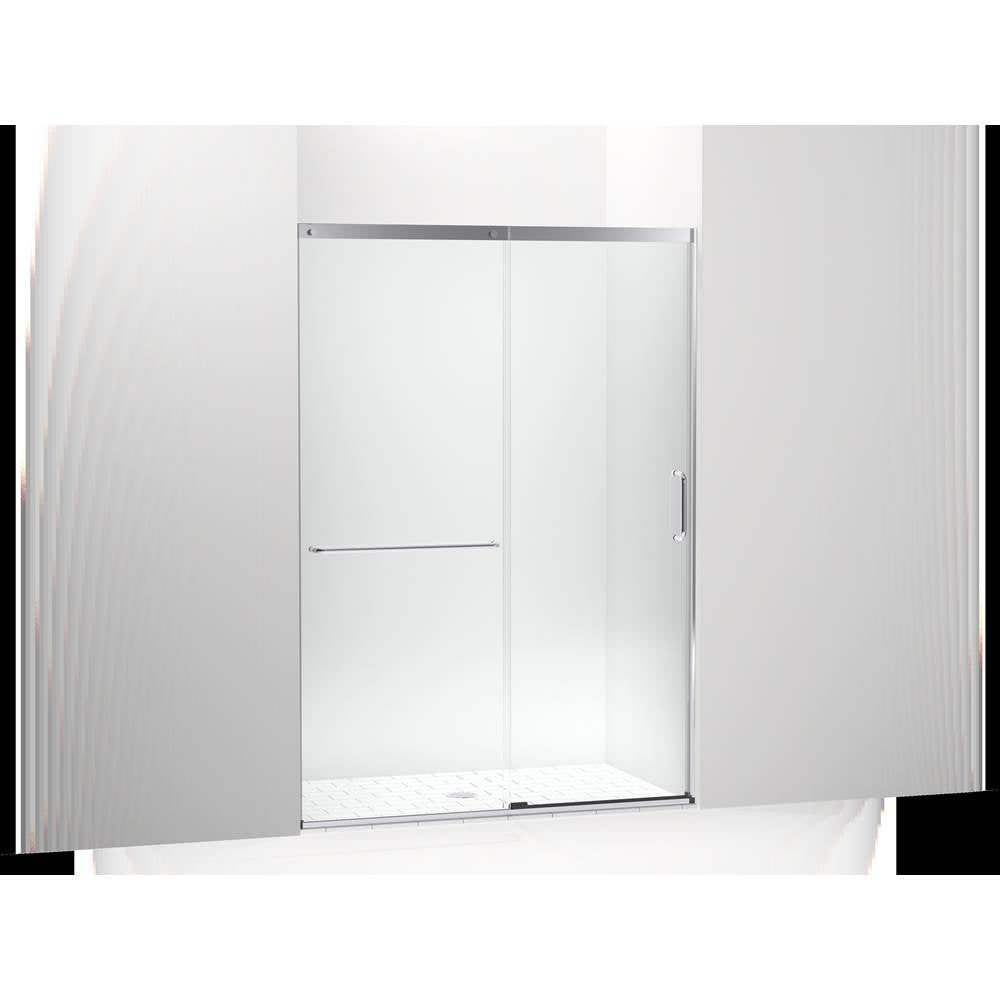 Kohler - Elate Sliding shower door, 75-1/2'' H x 50-1/4 - 53-5/8'' W, with heavy 5/16'' thick Crystal Clear glass - Bright Silver