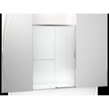 Kohler - Elate Sliding shower door, 75-1/2'' H x 50-1/4 - 53-5/8'' W, with heavy 5/16'' thick Crystal Clear glass - Bright Silver