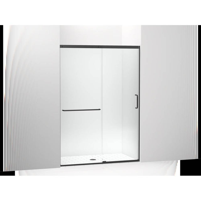 Kohler - Elate Sliding shower door, 75-1/2'' H x 50-1/4 - 53-5/8'' W, with heavy 5/16'' thick Crystal Clear glass - Matte Black
