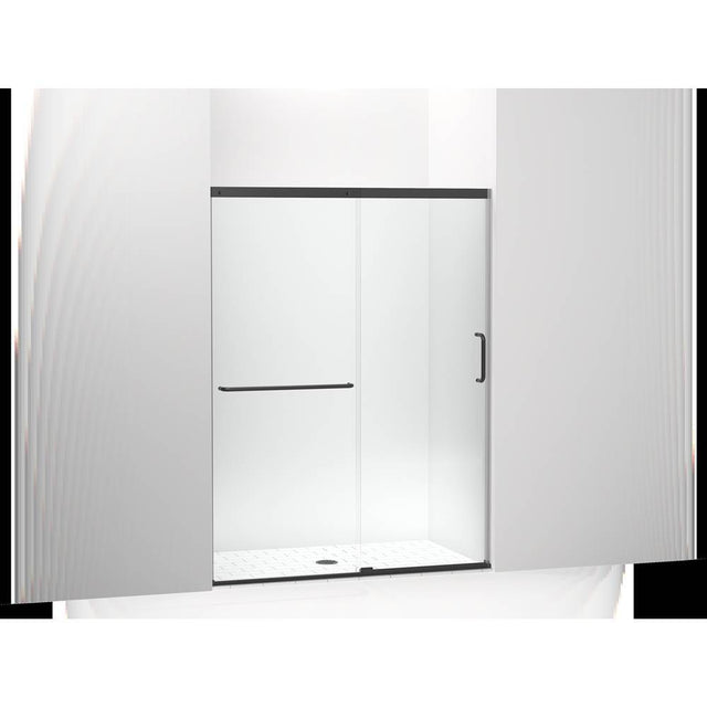 Kohler - Elate Sliding shower door, 70-1/2'' H x 50-1/4 - 53-5/8'' W, with 1/4'' thick Crystal Clear glass - Matte Black