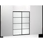 Kohler - Elate Sliding shower door, 70-1/2'' H x 50-1/4 - 53-5/8'' W, with 1/4'' thick Frosted glass with rectangular grille pattern - Matte Black