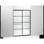 Kohler - Elate Sliding shower door, 75-1/2'' H x 50-1/4 - 53-5/8'' W, with heavy 5/16'' thick Frosted glass with rectangular grille pattern - Matte Black