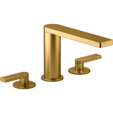Kohler - Composed Deck-mount bath faucet with lever handles - Vibrant Brushed Moderne Brass