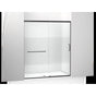 Kohler - Elate Sliding shower door, 75-1/2'' H x 62-1/4 - 65-5/8'' W with heavy 5/16'' thick Crystal Clear glass with privacy band - Matte Black