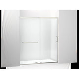 Kohler - Elate Sliding shower door, 75-1/2'' H x 62-1/4 - 65-5/8'' W, with heavy 5/16'' thick Crystal Clear glass - Matte Nickel