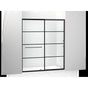 Kohler - Elate Sliding shower door, 75-1/2'' H x 62-1/4 - 65-5/8'' W, with heavy 5/16'' thick Crystal Clear glass with rectangular grille pattern - Matte Black