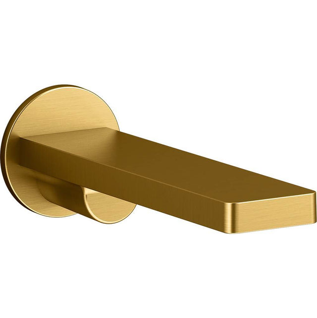 Kohler - Composed Wall-mount bath spout - Vibrant Brushed Moderne Brass
