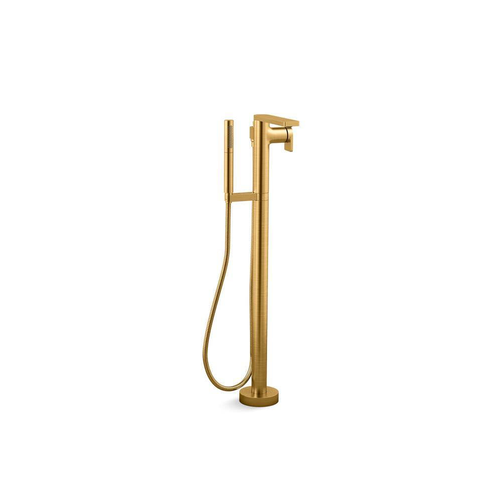 Composed Floor-mount bath filler trim with handshower