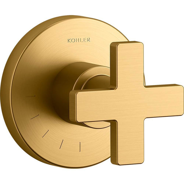 Kohler - Composed MasterShower volume control valve trim with cross handle - Vibrant Brushed Moderne Brass