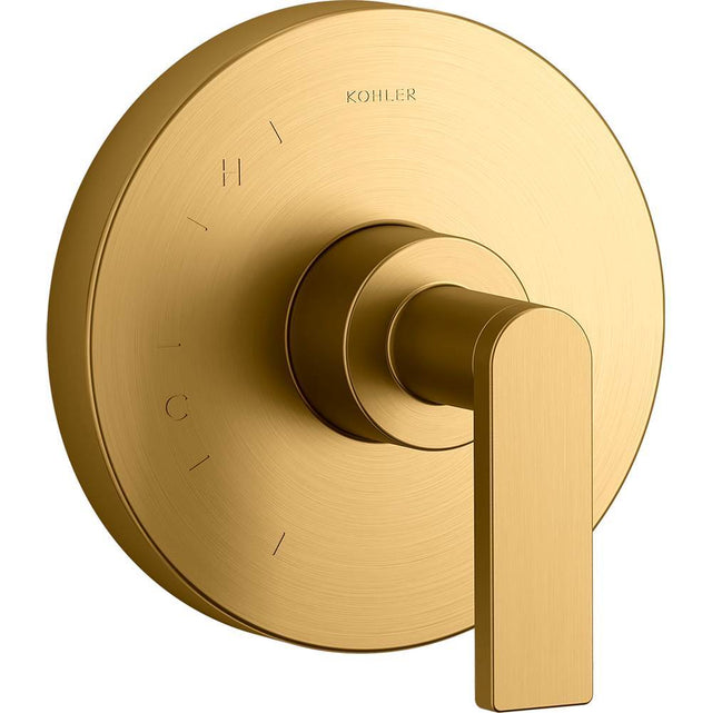 Kohler - Composed Rite-Temp valve trim with lever handle - Vibrant Brushed Moderne Brass