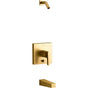 Kohler - Honesty Rite-Temp bath and shower trim kit with push-button diverter, without showerhead - Vibrant Brushed Moderne Brass