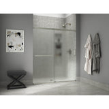 Elate Sliding shower door, 70-1/2'' H x 56-1/4 - 59-5/8'' W, with 1/4'' thick Frosted glass