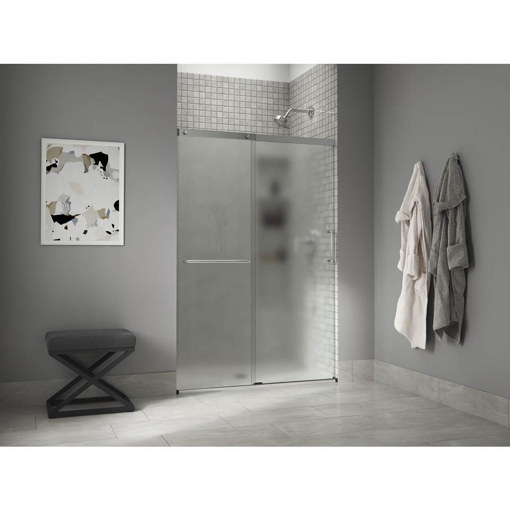 Elate Sliding shower door, 70-1/2'' H x 50-1/4 - 53-5/8'' W, with 1/4'' thick Frosted glass