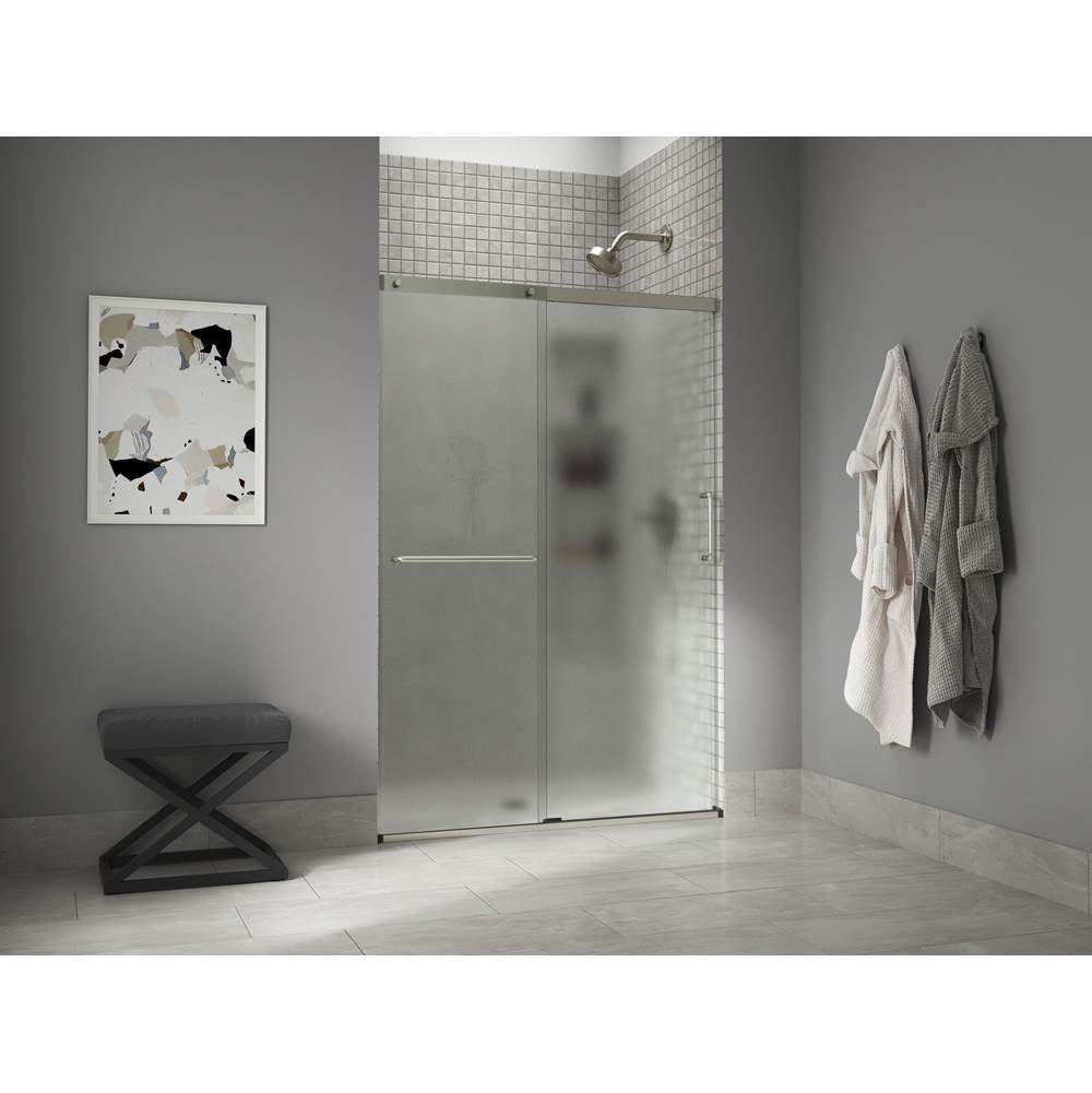 Elate Sliding shower door, 70-1/2'' H x 44-1/4 - 47-5/8'' W, with 1/4'' thick Frosted glass