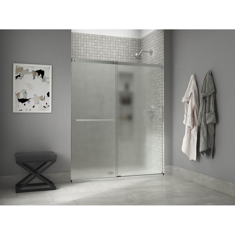 Elate Sliding shower door, 70-1/2'' H x 56-1/4 - 59-5/8'' W, with 1/4'' thick Frosted glass