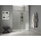 Elate Sliding shower door, 70-1/2'' H x 56-1/4 - 59-5/8'' W, with 1/4'' thick Frosted glass