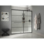 Kohler - Elate Sliding shower door, 75-1/2'' H x 68-1/4 - 71-5/8'' W, with heavy 5/16'' thick Crystal Clear glass with rectangular grille pattern - Matte Black