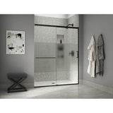 Elate Tall 75-1/2'' H sliding shower door with 5/16''-thick glass