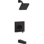 Kohler - Honesty Rite-Temp bath and shower trim kit with push-button diverter, 1.75 gpm - Matte Black
