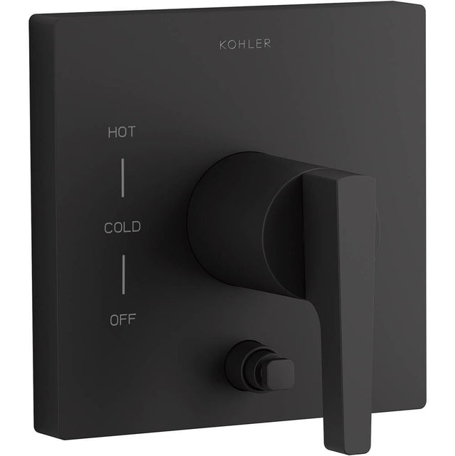 Kohler - Honesty Rite-Temp valve trim with push-button diverter - Matte Black