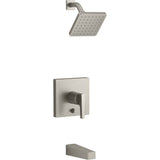 Kohler - Honesty Rite-Temp bath and shower trim kit with push-button diverter, 1.75 gpm - Vibrant Brushed Nickel