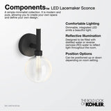 ComponentsE One-light LED lacemaker sconce