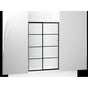 Kohler - Elate Sliding shower door, 70-1/2'' H x 44-1/4 - 47-5/8'' W, with 1/4'' thick Frosted glass with rectangular grille pattern - Matte Black
