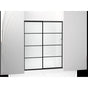 Kohler - Elate Sliding shower door, 70-1/2'' H x 56-1/4 - 59-5/8'' W, with 1/4'' thick Frosted glass with rectangular grille pattern - Matte Black