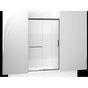 Kohler - Elate Sliding shower door, 75-1/2'' H x 44-1/4 - 47-5/8'' W, with heavy 5/16'' thick Crystal Clear glass with privacy band - Matte Black