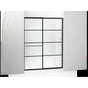 Kohler - Elate Sliding shower door, 75-1/2'' H x 56-1/4 - 59-5/8'' W, with heavy 5/16'' thick Crystal Clear glass with rectangular grille pattern - Matte Black