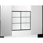 Kohler - Elate Sliding bath door, 56-3/4'' H x 56-1/4 - 59-5/8'' W, with 1/4'' thick Frosted glass with rectangular grille pattern - Matte Black