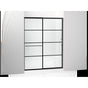 Kohler - Elate Sliding shower door, 75-1/2'' H x 56-1/4 - 59-5/8'' W, with heavy 5/16'' thick Frosted glass with rectangular grille pattern - Matte Black
