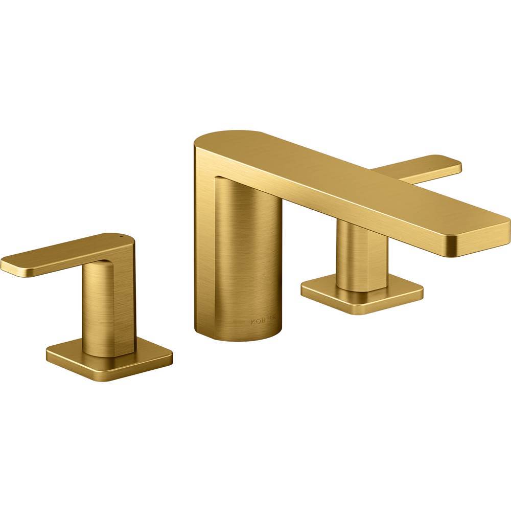 Kohler - Parallel Deck-mount bath faucet - Vibrant Brushed Moderne Brass