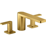 Kohler - Parallel Deck-mount bath faucet - Vibrant Brushed Moderne Brass