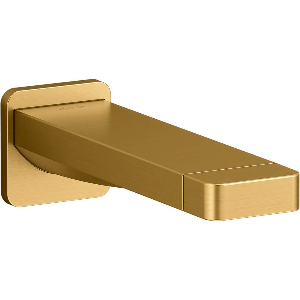 Kohler - Parallel Wall-mount bath spout - Vibrant Brushed Moderne Brass