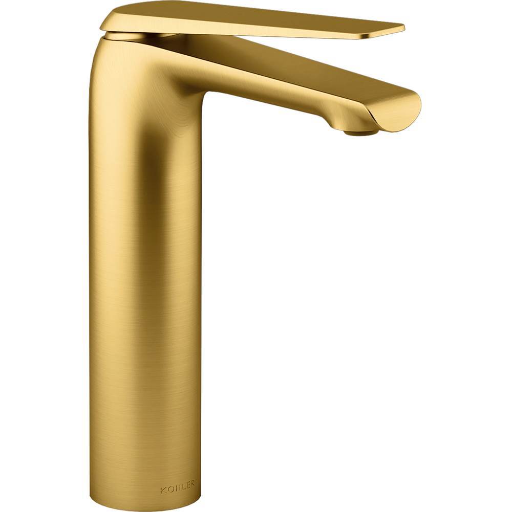 Kohler - Avid Tall single-handle bathroom sink faucet, 0.5 gpm - Vibrant Brushed Moderne Brass