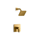 Kohler - Parallel Rite-Temp shower trim kit, 2.5 gpm - Vibrant Brushed Moderne Brass