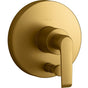 Kohler - Avid Rite-Temp valve trim with push-button diverter - Vibrant Brushed Moderne Brass