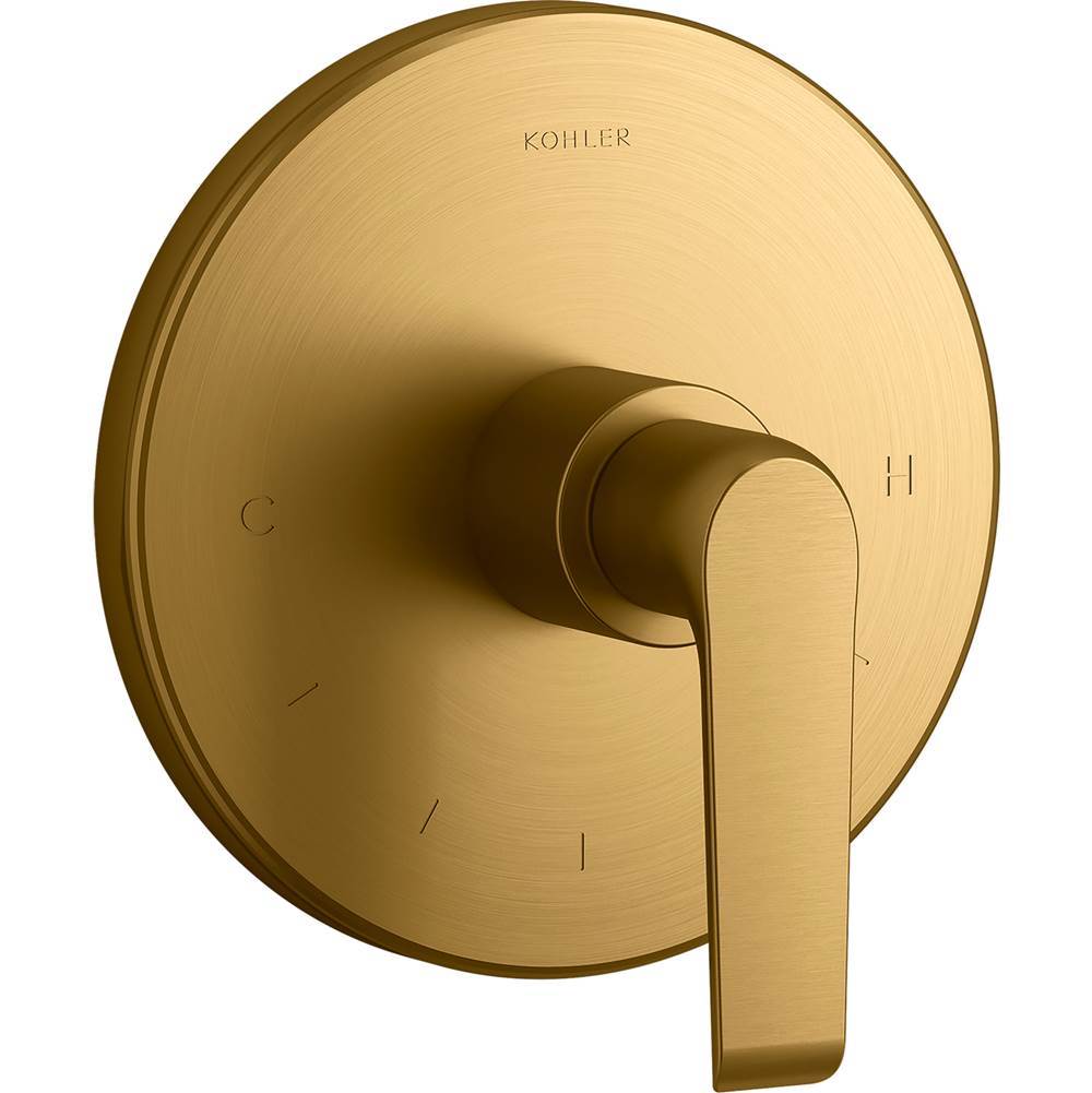 Kohler - Avid MasterShower temperature control valve trim - Vibrant Brushed Moderne Brass
