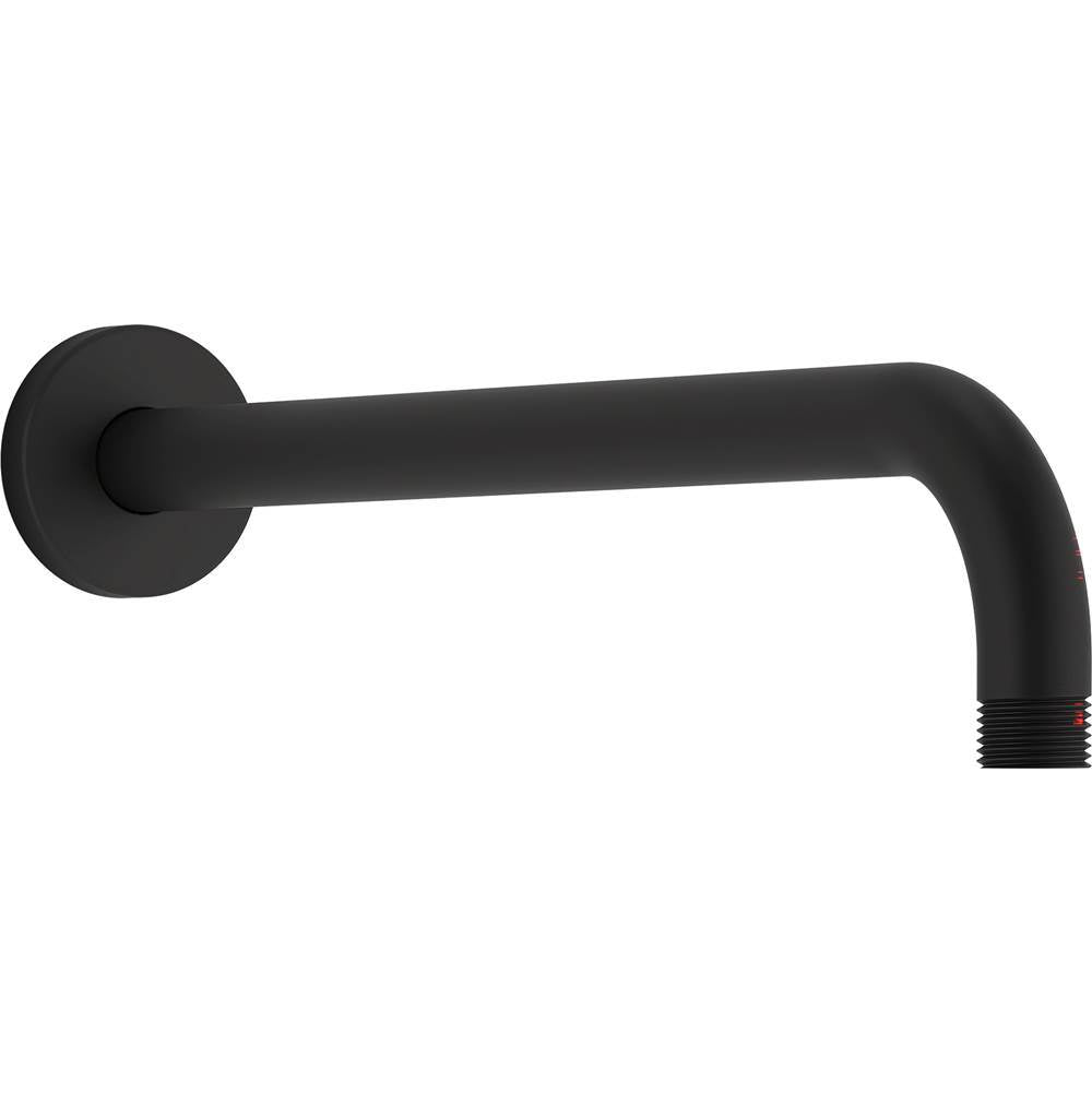 Kohler - Statement 15-1/2'' wall-mount single-function rainhead arm and flange - Matte Black
