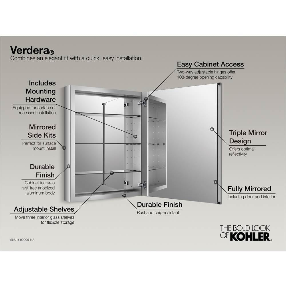 Verdera 34'' x 40'' medicine cabinet