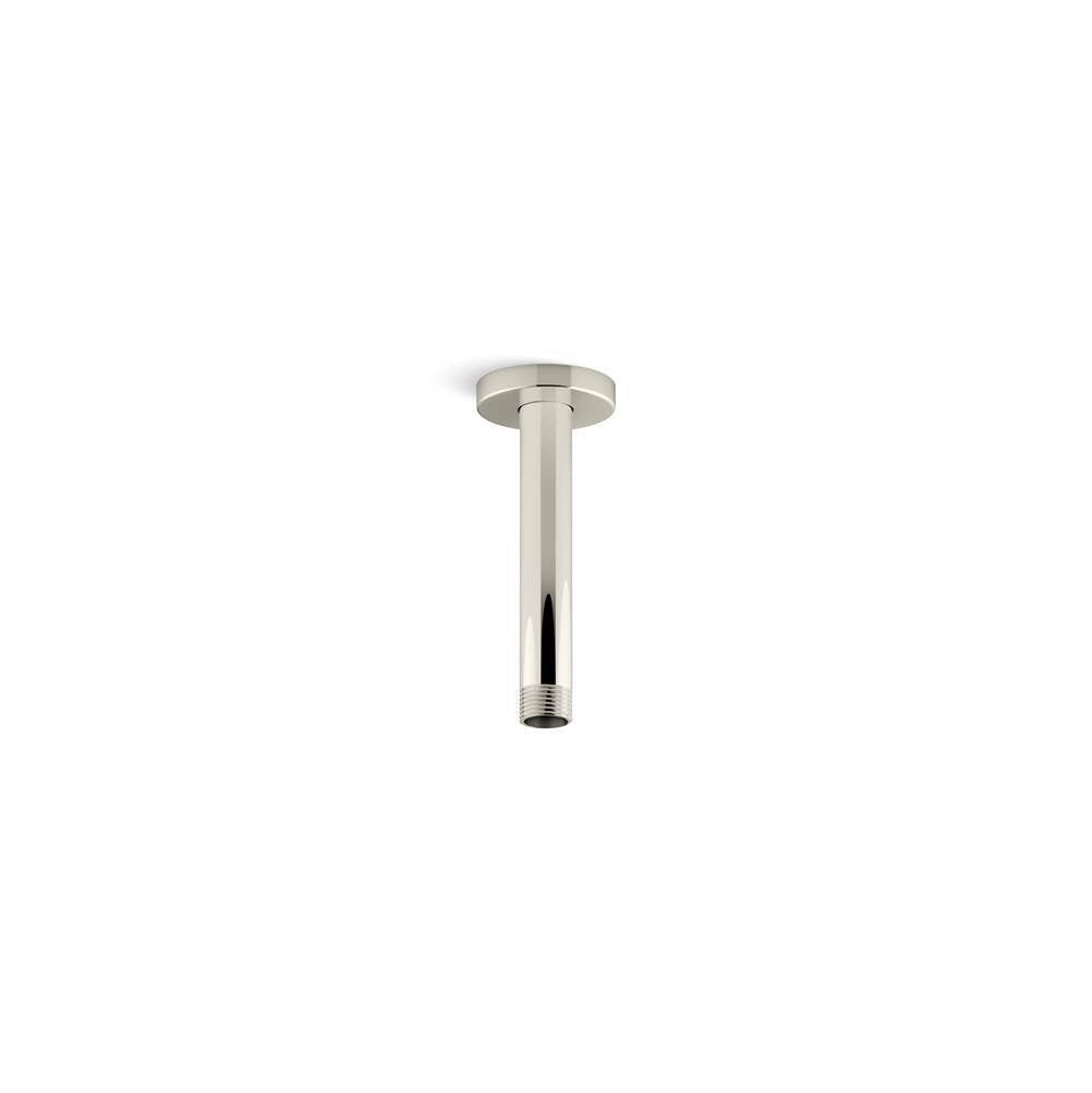 Statement 6'' ceiling-mount single-function rainhead arm and flange