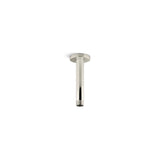 Statement 6'' ceiling-mount single-function rainhead arm and flange