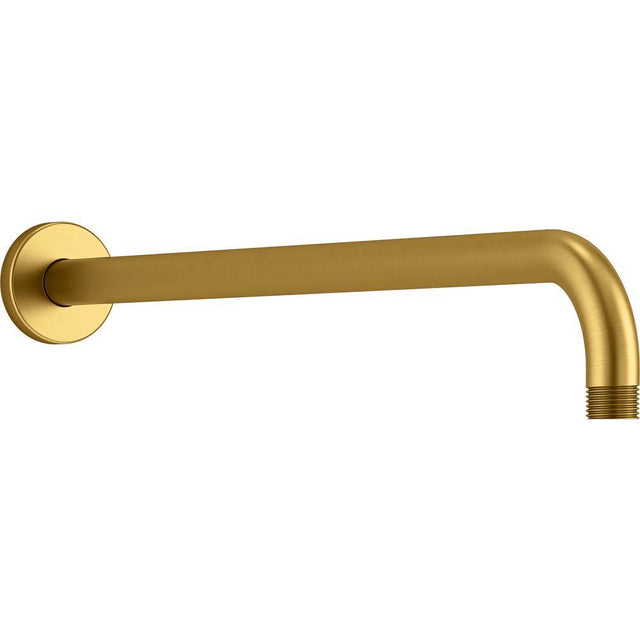 Kohler - Statement 19'' wall-mount single-function rainhead arm and flange - Vibrant Brushed Moderne Brass