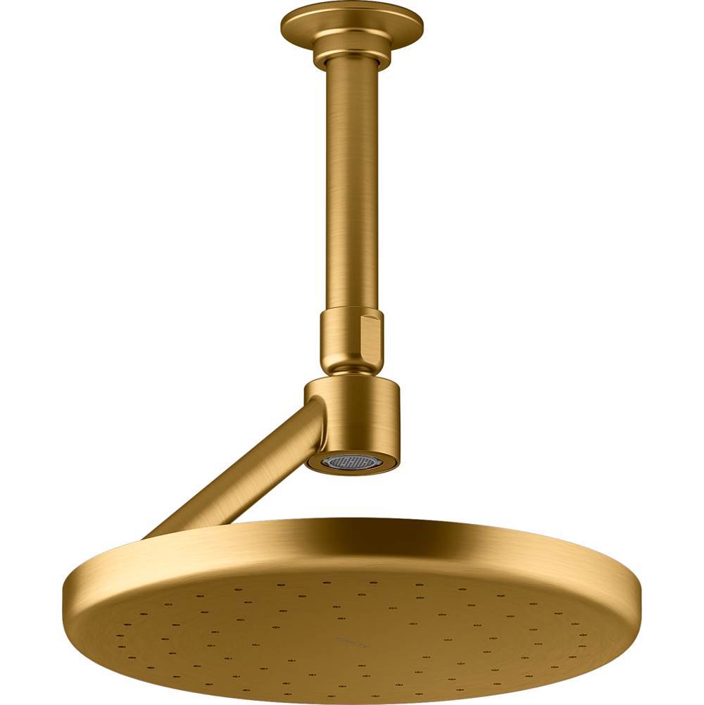 Kohler - Statement Open Rain iconic round 9'' single-function rainhead, 1.75 gpm - Vibrant Brushed Moderne Brass