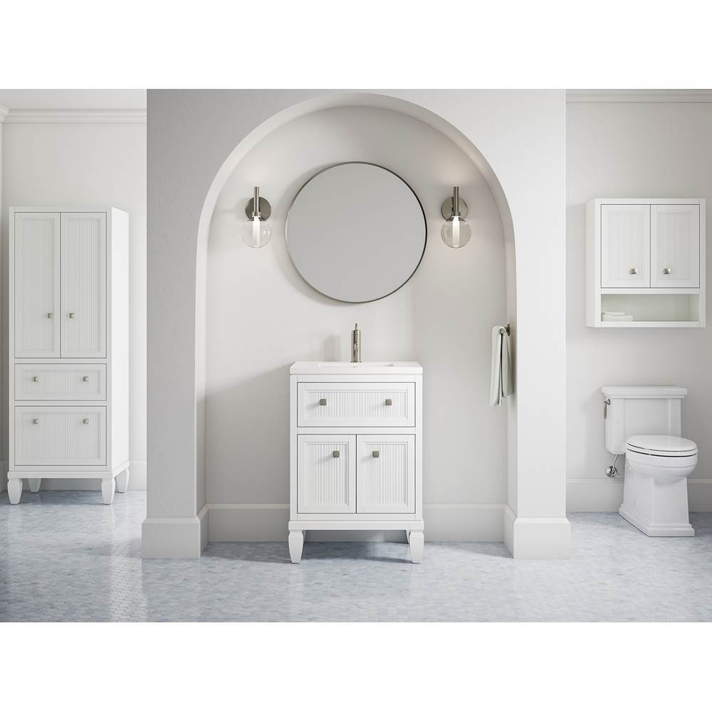 Hearthaven 24'' bathroom vanity cabinet with sink and quartz top