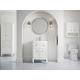 Hearthaven 24'' bathroom vanity cabinet with sink and quartz top